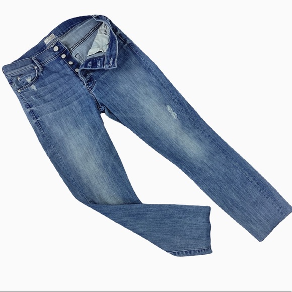 MOTHER The Stunner Ankle Fray Graffiti Girl. Sz 28 - Picture 3 of 11